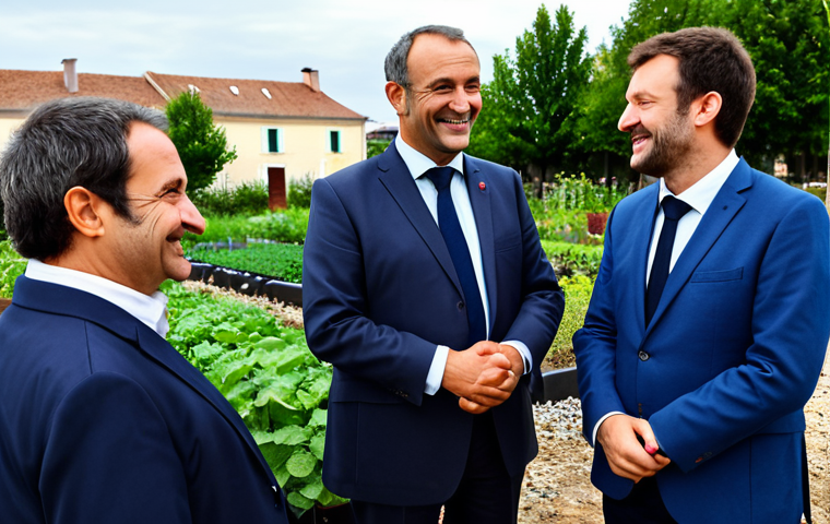 국가공무원과 지방공무원의 차이점 - "A dedicated French civil servant in a modern, eco-friendly office, reviewing digital documents on a...
