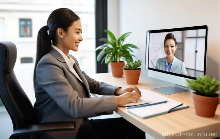 공무원 직무와 관련된 트렌드 기술 - **Prompt 2: AI-Powered Citizen Assistance**
    A vibrant, medium shot of a citizen (e.g., a man in ...