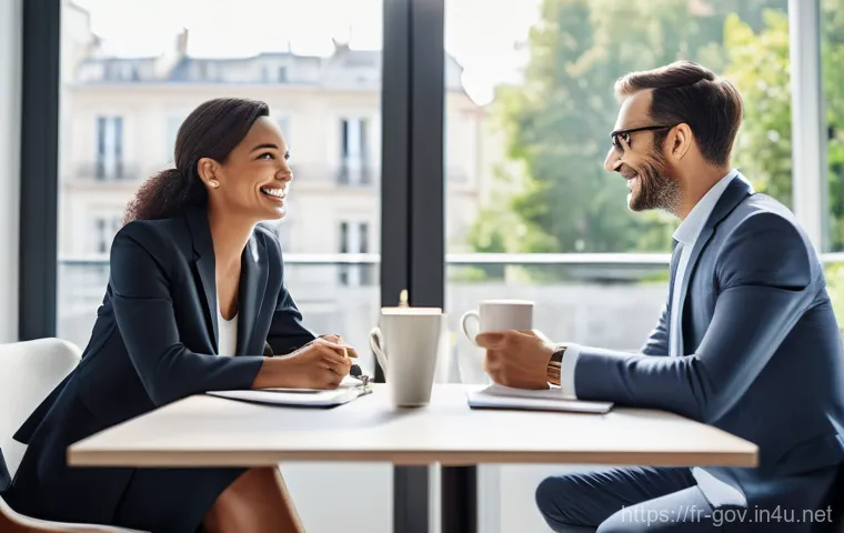 공무원 생활에서 얻는 자기계발 기회 - **Prompt: "A diverse group of professionally dressed public servants, including men and women of var...