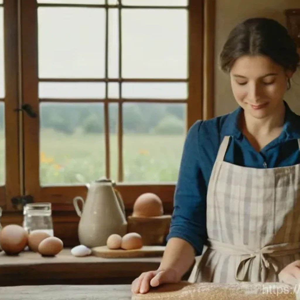 공무원 조직에서의 성공적인 사례 연구 및 분석 - **Prompt:** A cozy, warm-lit kitchen in a rustic French farmhouse. A young woman, casually dressed i...