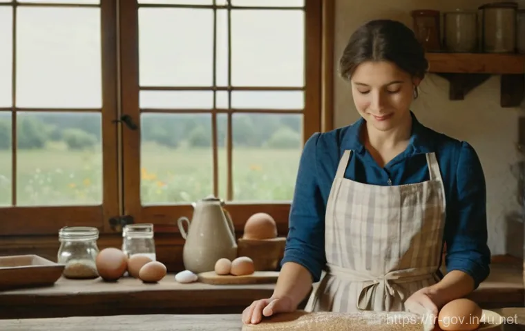 공무원 조직에서의 성공적인 사례 연구 및 분석 - **Prompt:** A cozy, warm-lit kitchen in a rustic French farmhouse. A young woman, casually dressed i...
