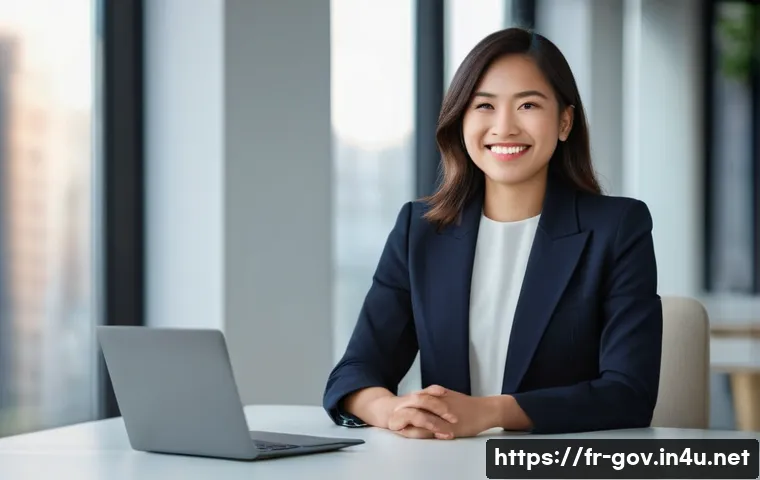 공무원 시험 면접에서 잘하는 법 - **Prompt:** A confident and authentic young professional, mid-20s to early 30s, of diverse ethnicity...