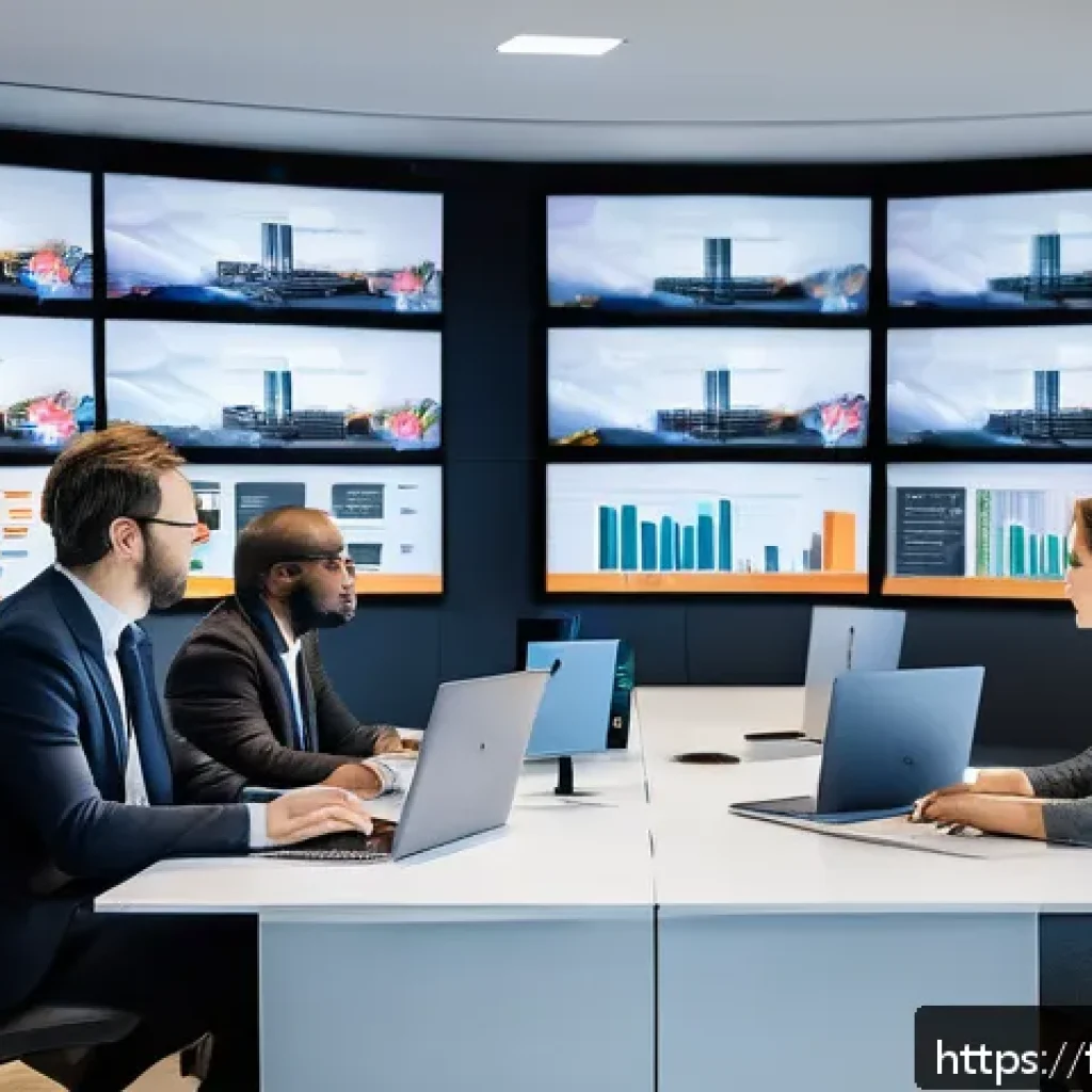 공무원 직무와 관련된 최신 기술 트렌드 - A modern French public administration office featuring a diverse group of civil servants collaborati...